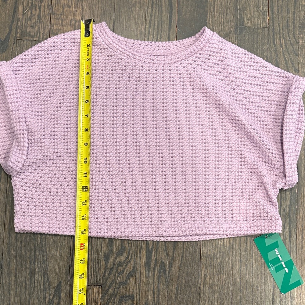 SHEIN Lilac Knit Crop Top